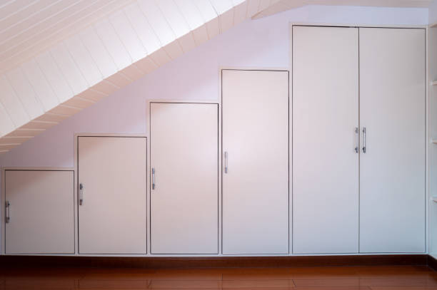 Dressing room in a modern style, minimalist design, copy space. Images for the website